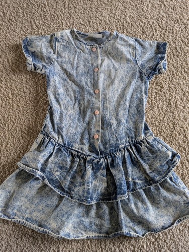 Vtg kids denim dress - vtg,