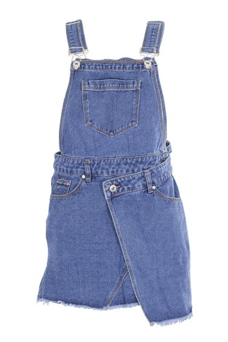 Girls denim dungaree skirt - dungaree,