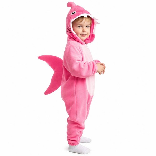 Kids pink shark fancy dress - shark,